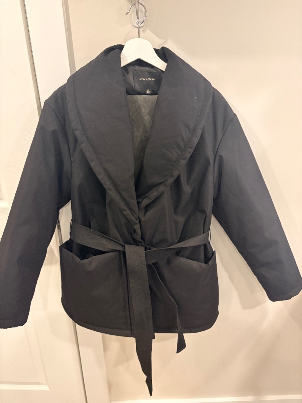 Wrap puffer jacket